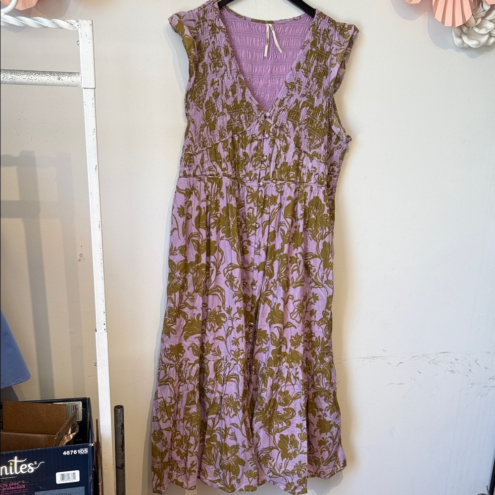 Anthropologie peregrine midi dress Xlarge